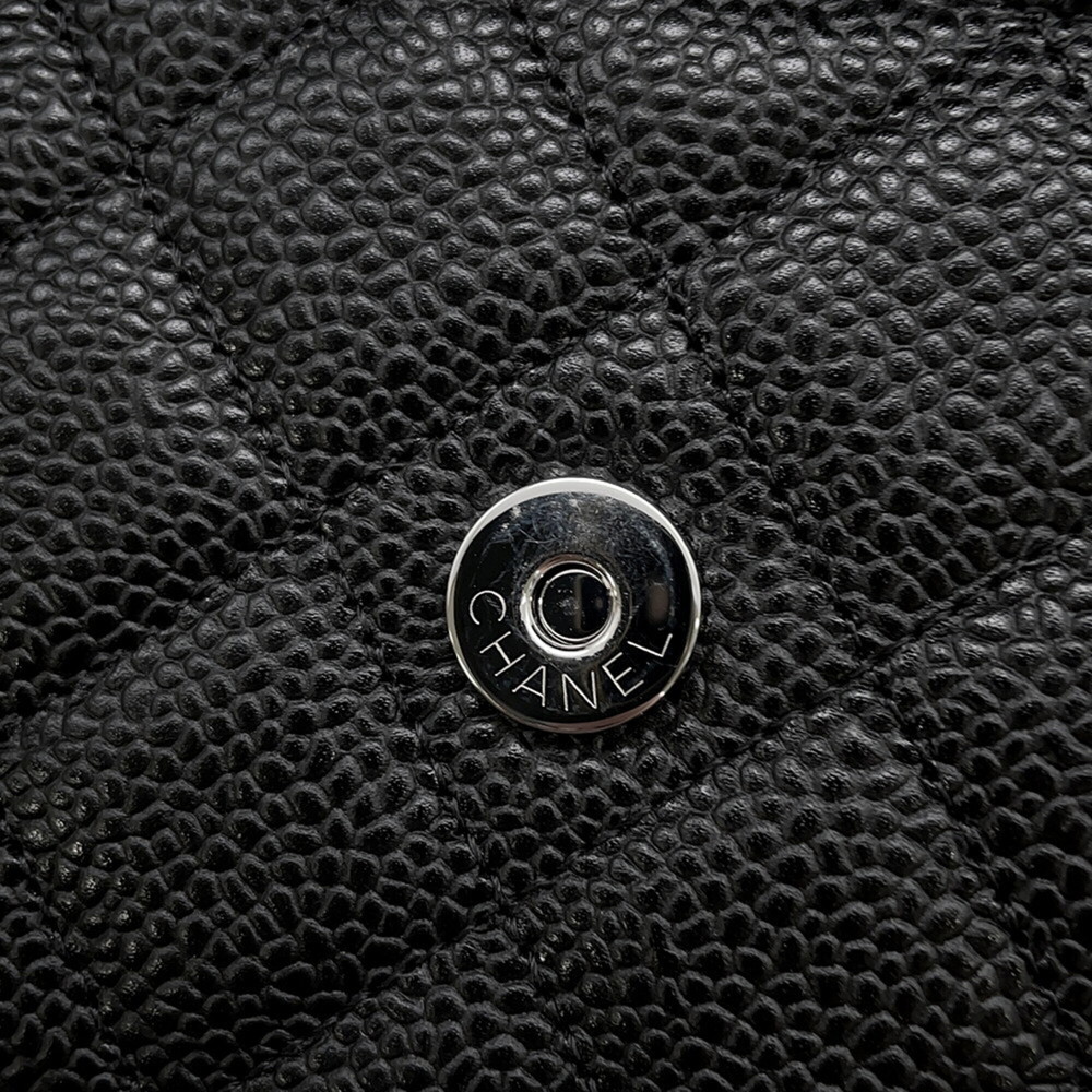 CHANEL Black Caviar Leather Logo Wallet - Picture 9 of 12